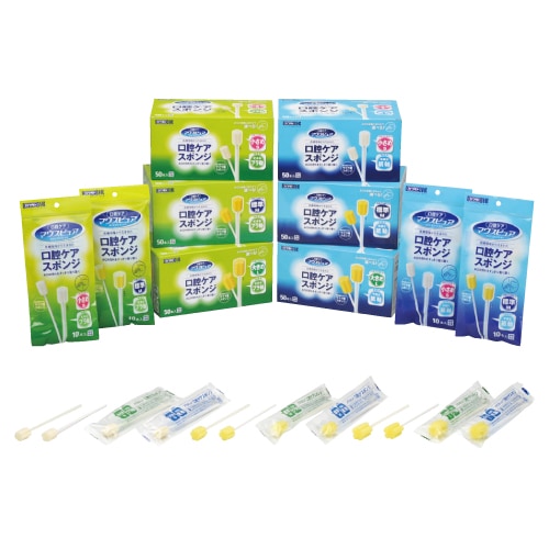 Mouth Pure Oral Care Sponge Paper Shaft 10 Pieces