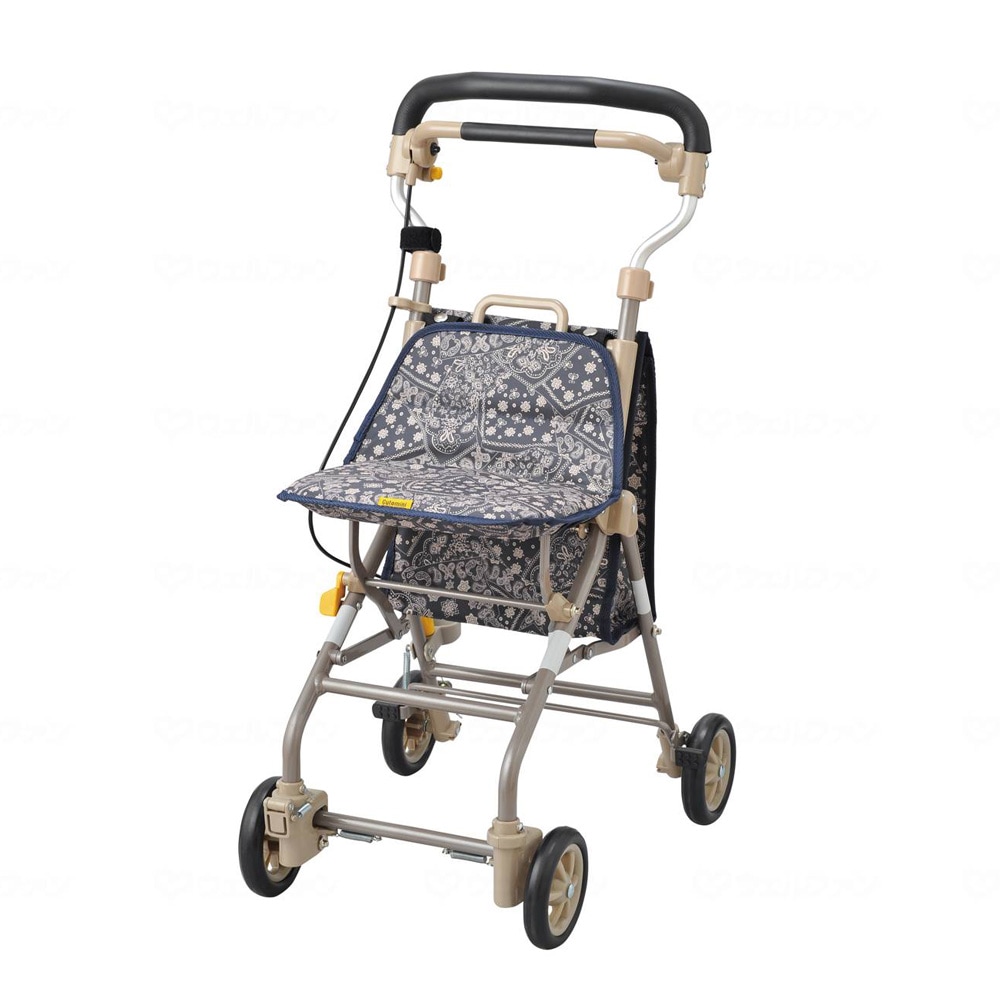 Cute Mini W Paisley Pattern Navy Aluminum Silver Car