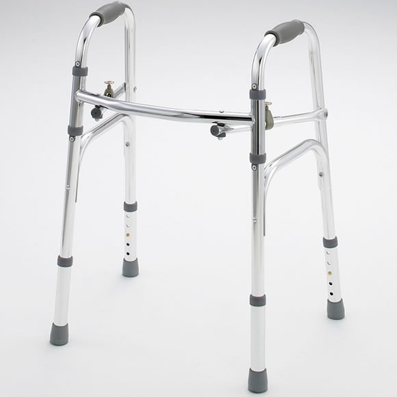 [Indoor Use Only] U-Shaped Folding Walker (Small) No Casters Silver