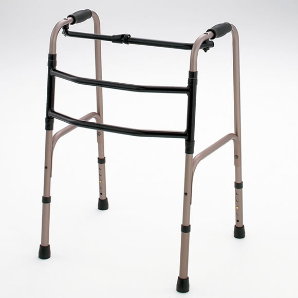 [Indoor Use Only] Alternating Type Folding Walker (Large) Grayish Brown