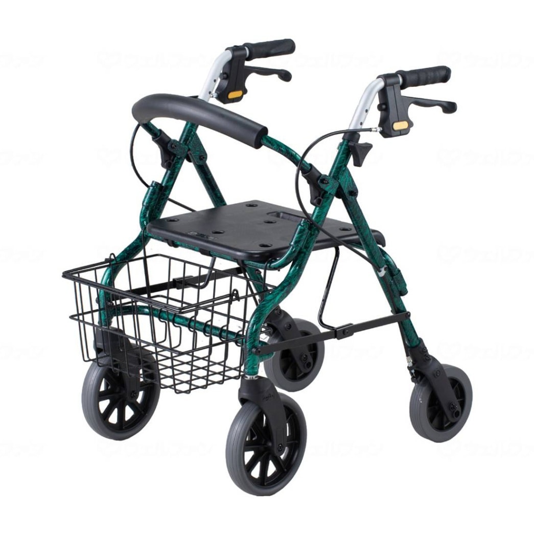 Safety Arm Rollator Marble Green